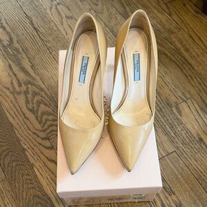 Prada Vernice Women's nude Heels size 37